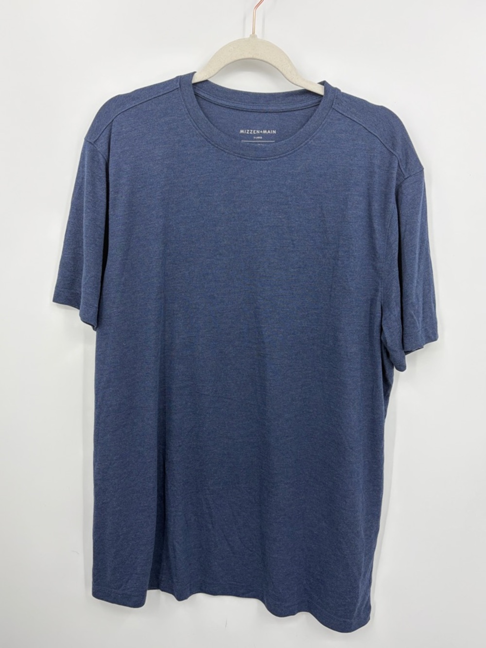 Mizzen+Main EasyKnit Tee Ultra-Soft Short Sleeve Mens XL Shirt blue